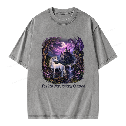 Pagewings 90s Fantasy Unisex Washed T-shirt