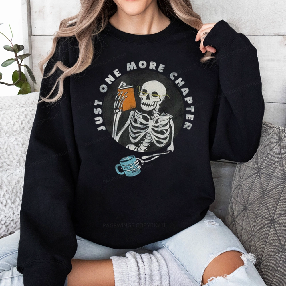 Pagewings Halloween Just One More Chapter Unisex Classic Sweatshirt