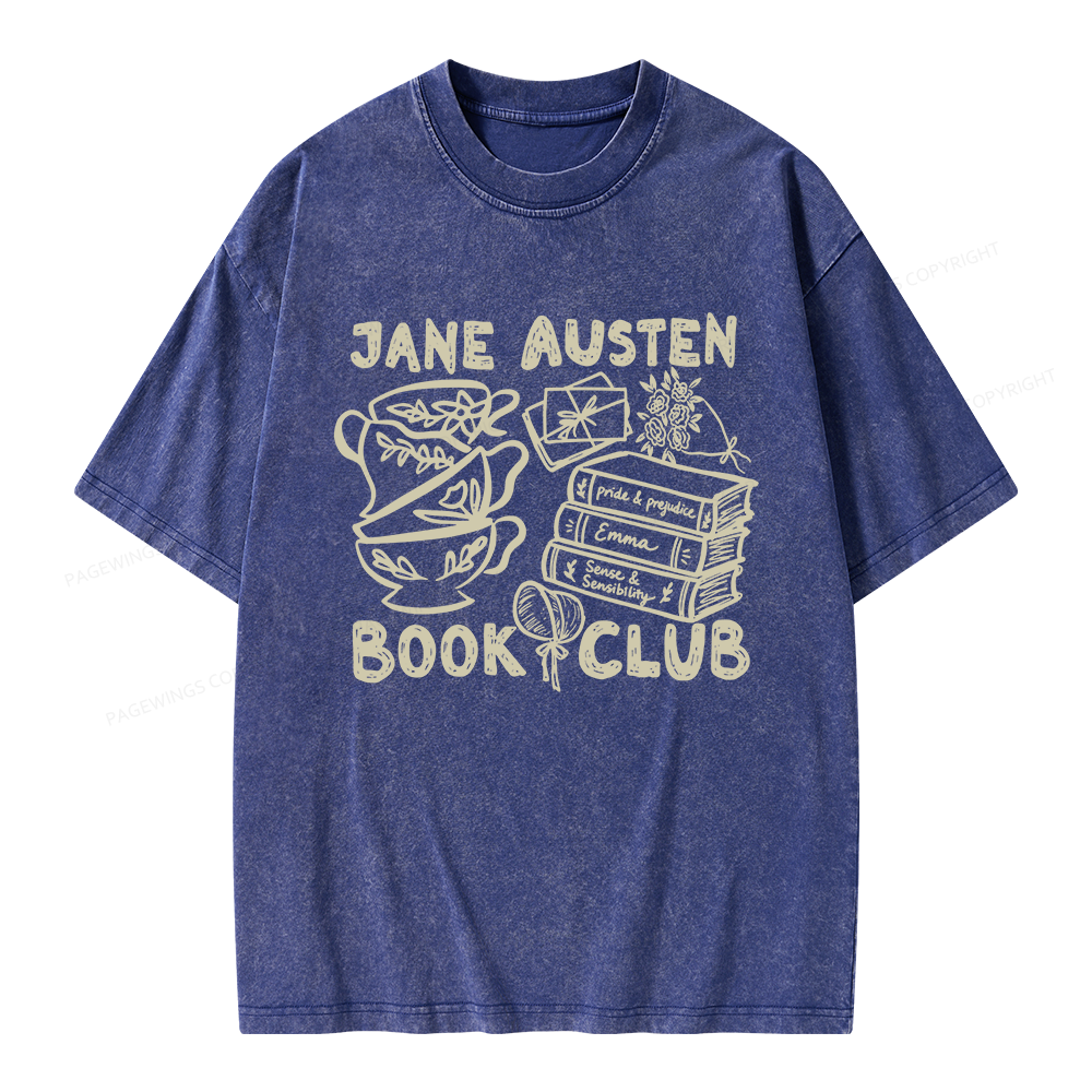 Pagewings Romance Book Club Unisex Washed T-shirt