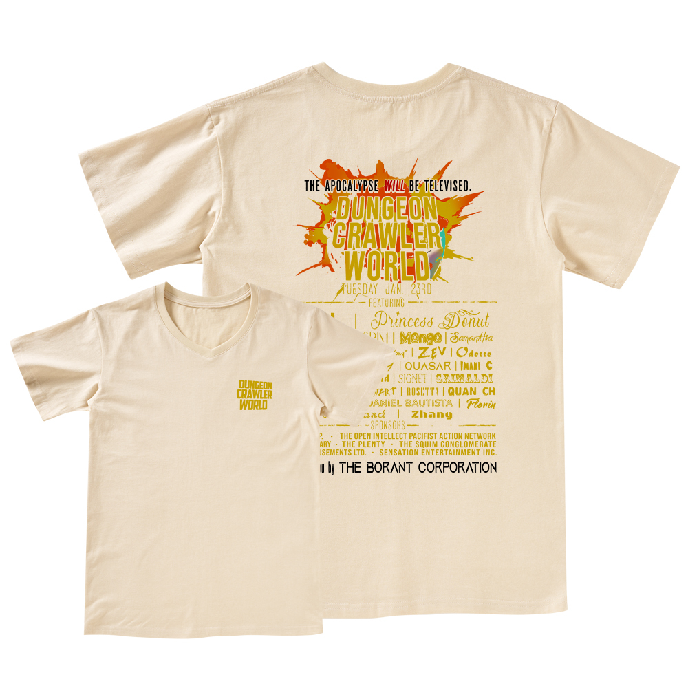 Pagewings Dungeon Crawler World Tour V-neck T-shirt