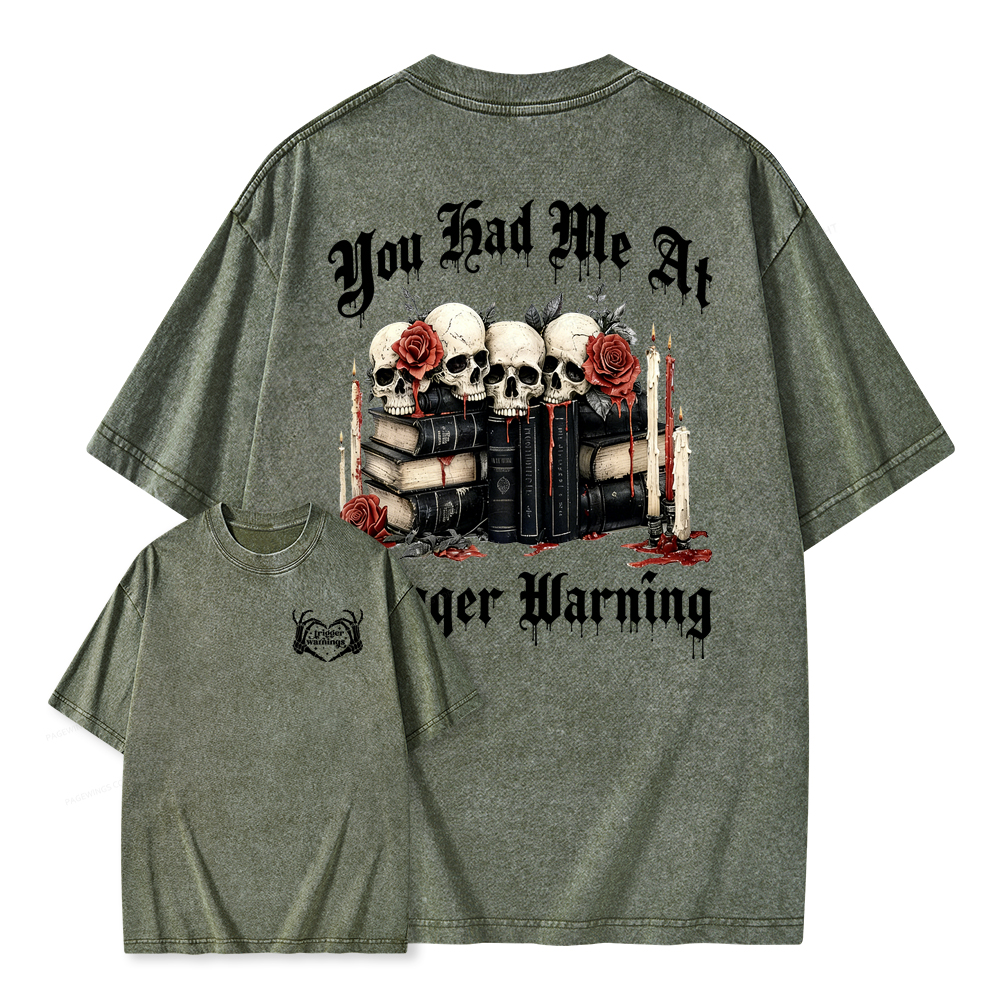 Pagewings Dark Romance Smut Unisex Washed T-shirt