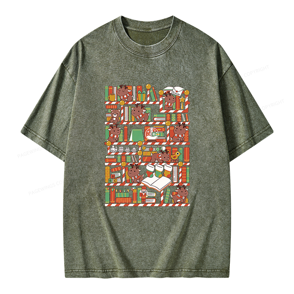 Pagewings Toys Library Unisex Washed T-shirt