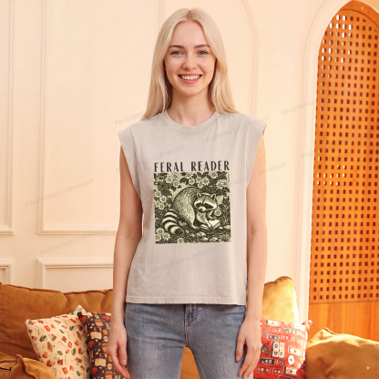 Pagewings Feeling Feral Women's Washed Tank Top