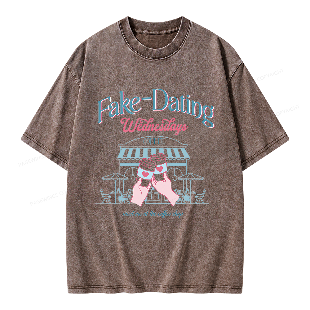 Pagewings Romance Readers Unisex Washed T-shirt