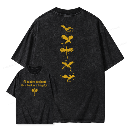 Pagewings Fantasy Reading Unisex Washed T-shirt