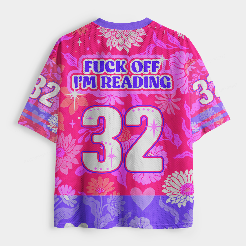 Pagewings Fuck Off I'm Reading Unisex Mesh Jersey
