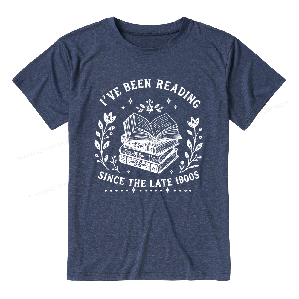 Pagewings I’ve Been Reading Since The Late 1900s Unisex Heather T-Shirt