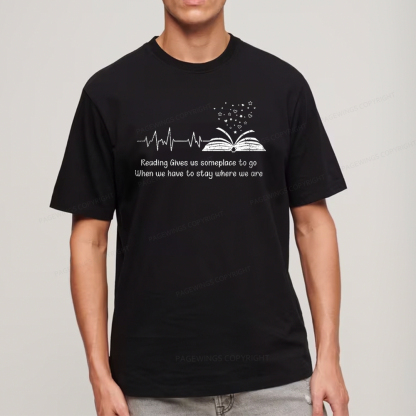 Pagewings Book Lovers Reading Reading Book Unisex Classic T-shirt