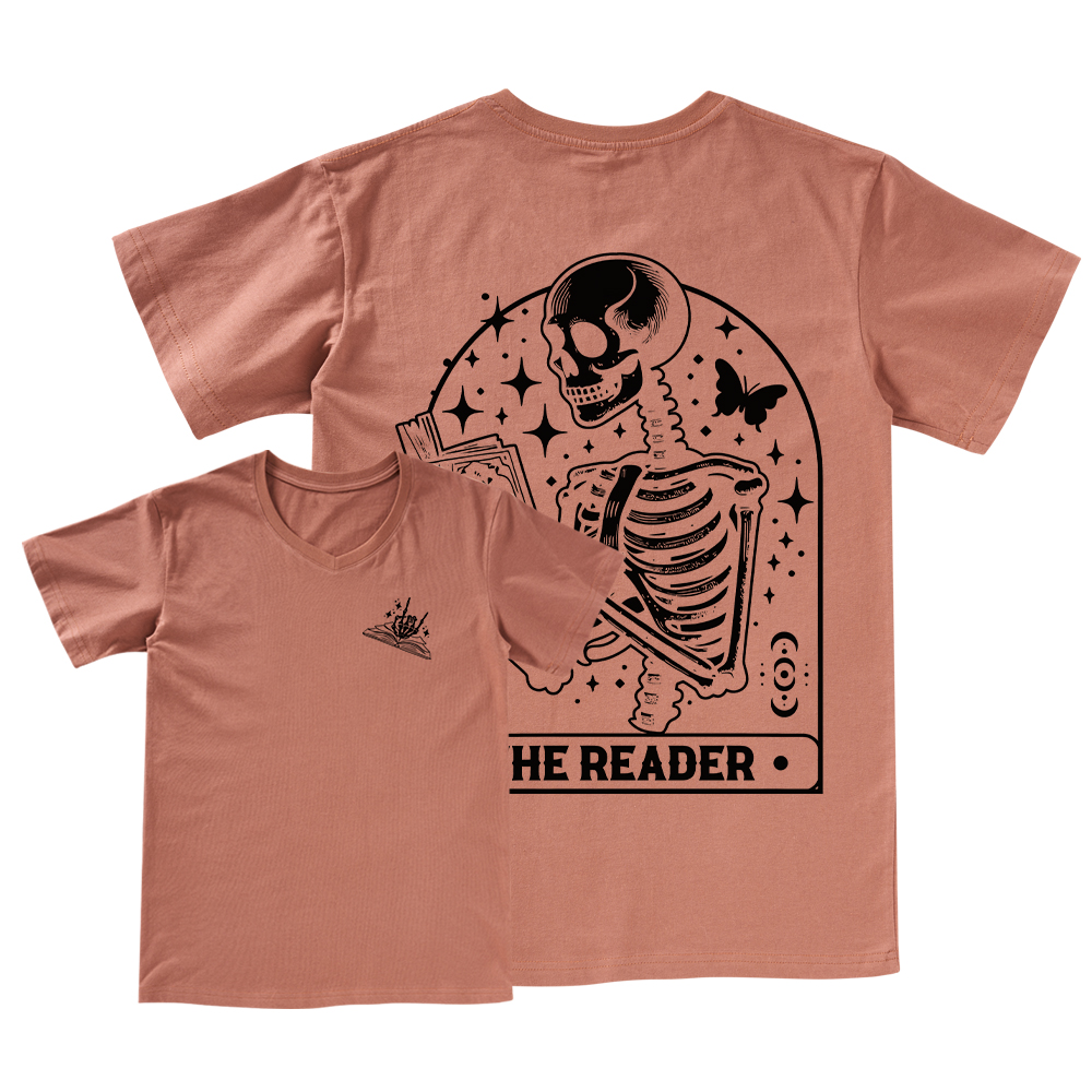 Pagewings The Reader Tarot Card Shirt V-neck T-shirt