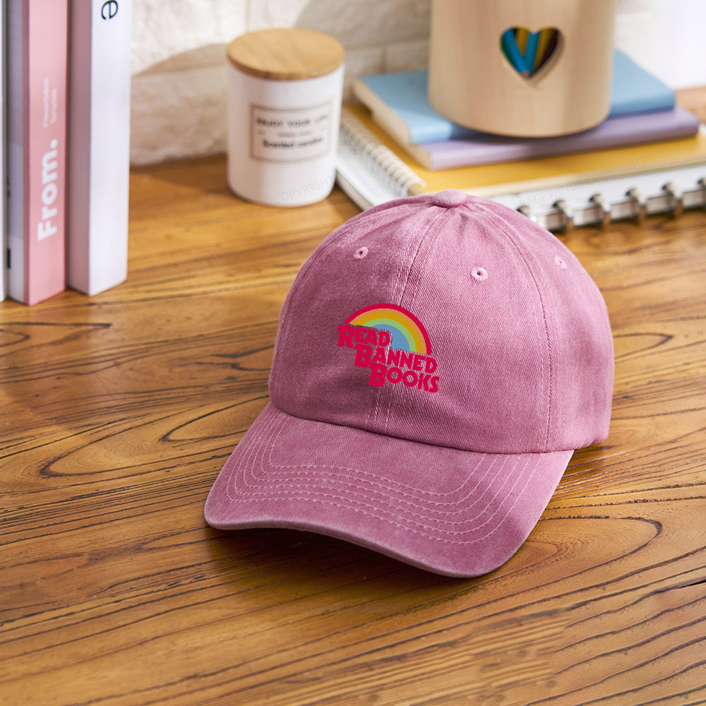 Pagewings Read Banned Books Washed Cap