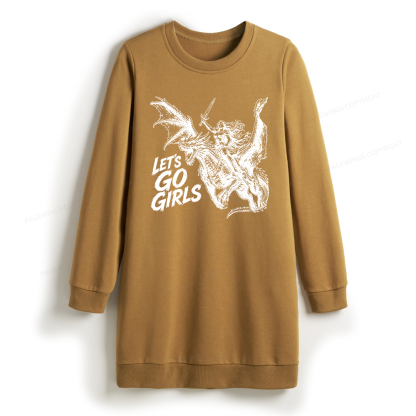 Pagewings Woman Dragon Rider Sweatshirt Dress