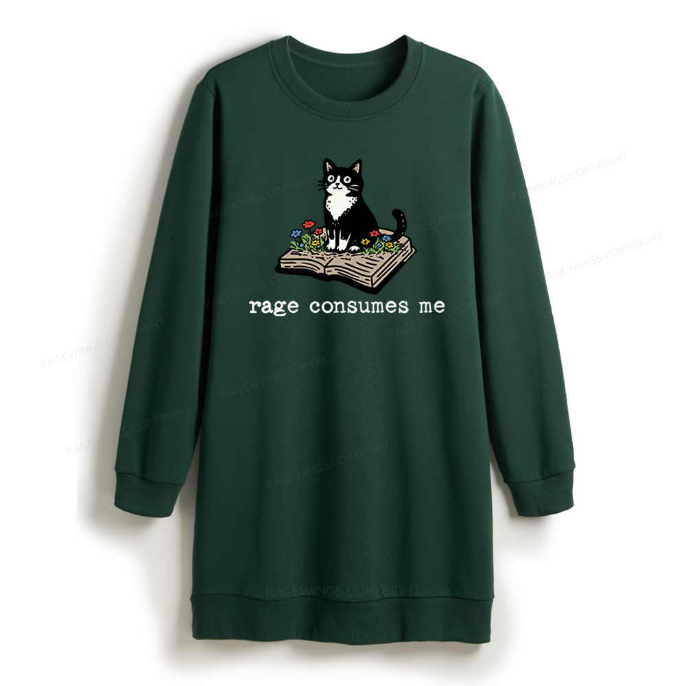 Pagewings Rage Consumes Me Sweatshirt Dress