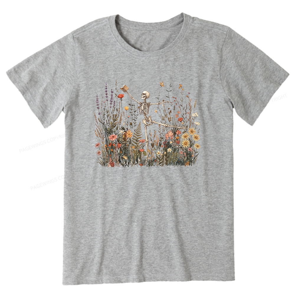 Pagewings Skeleton Reading Unisex Classic T-shirt