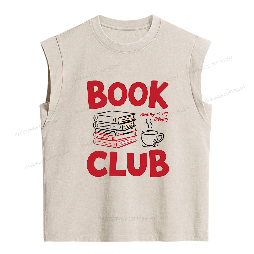 Pagewings Book Club Women's Washed Tank Top