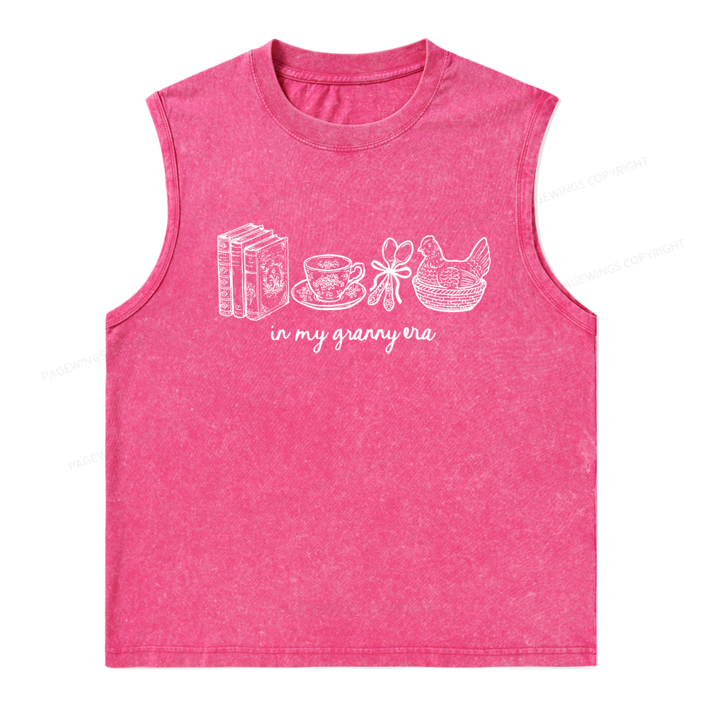 Pagewings In My Granny Era Unisex Washed Tank Top