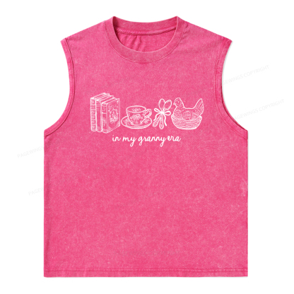 Pagewings In My Granny Era Unisex Washed Tank Top