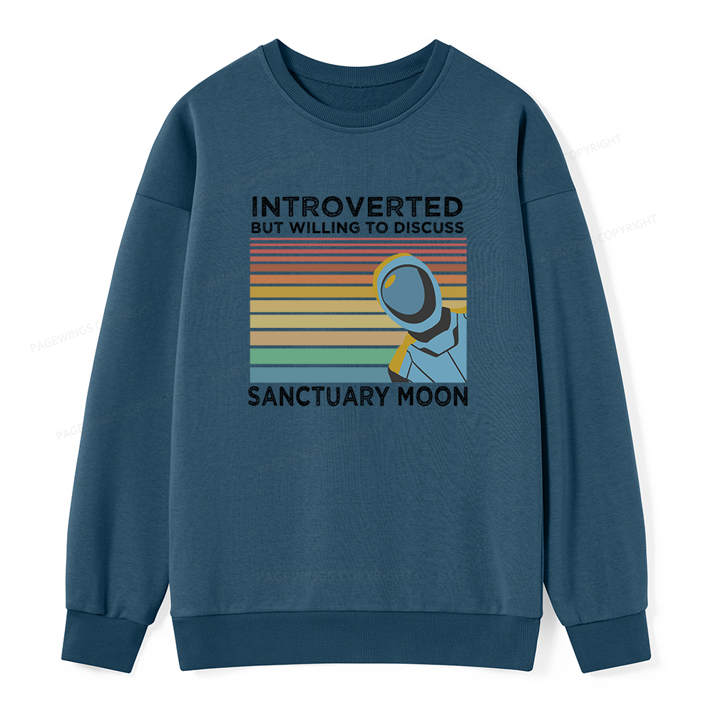 Pagewings Introverted But Willing to Discuss Sanctuary Moon Unisex Classic Sweatshirt
