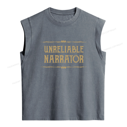 Pagewings Unreliable Narrator Women's Washed Tank Top
