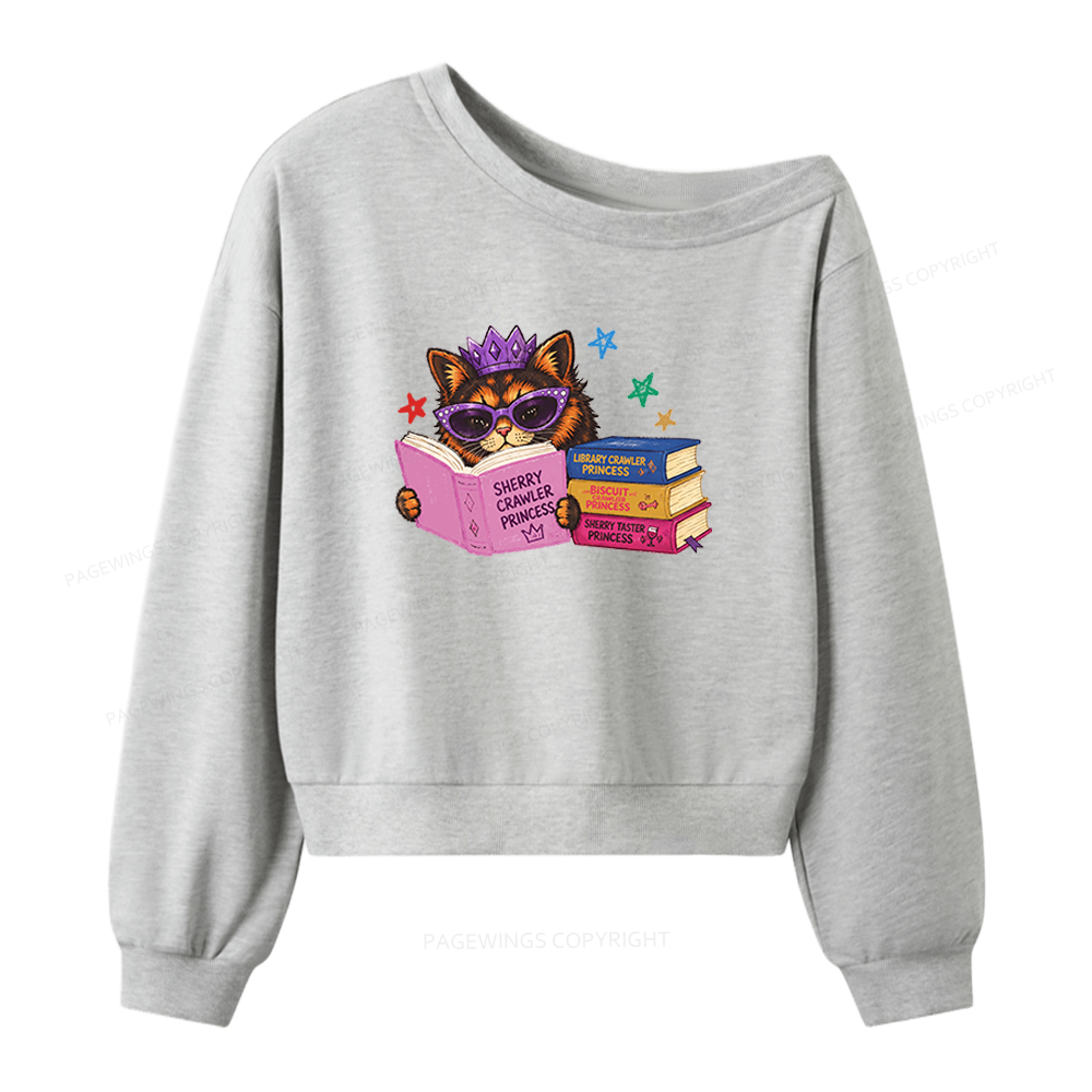 Pagewings Sci Fi Book Lover Women Off Shoulder Sweatshirt