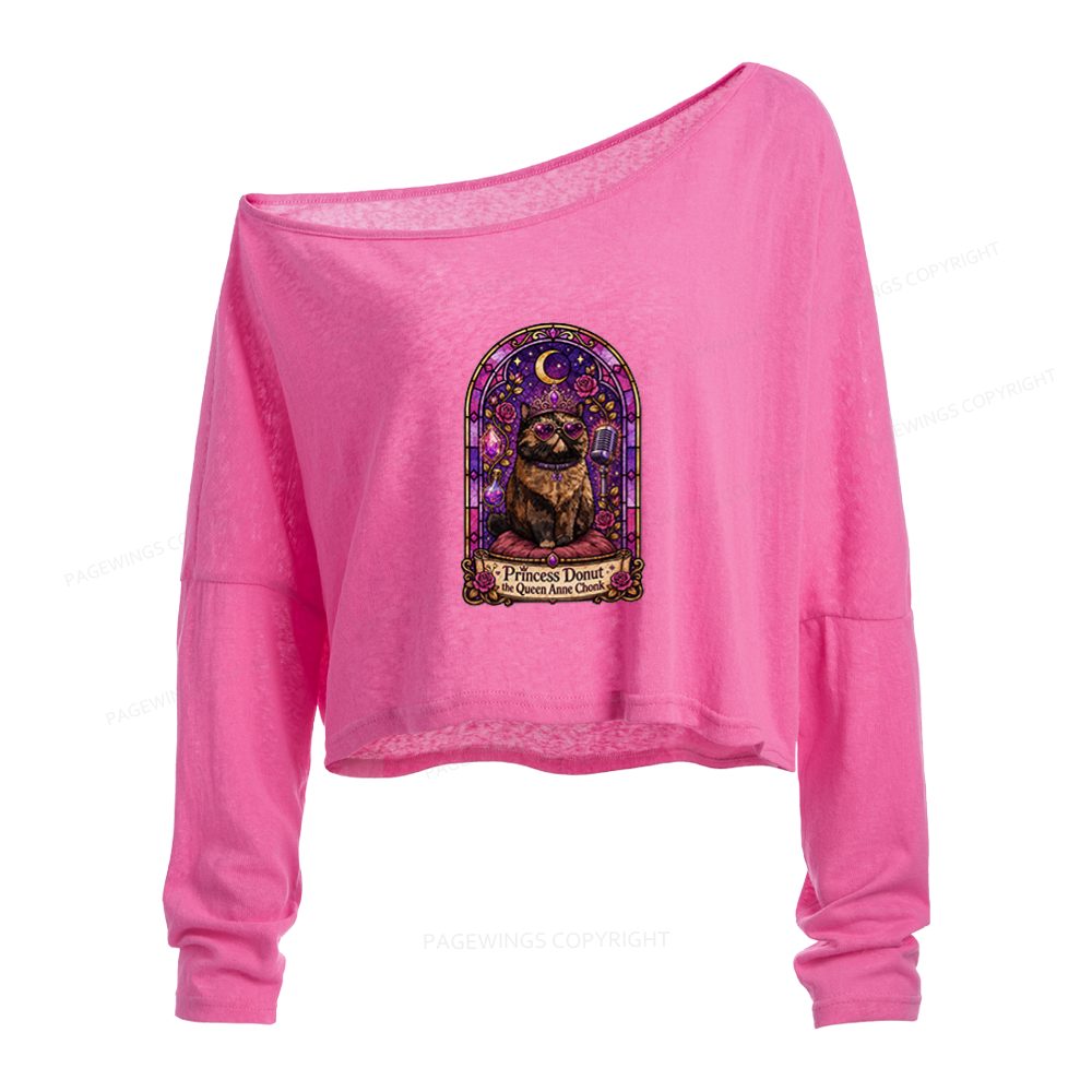 Pagewings Sci Fi Bookish Slouchy Long Sleeve Off Shoulder T-shirt