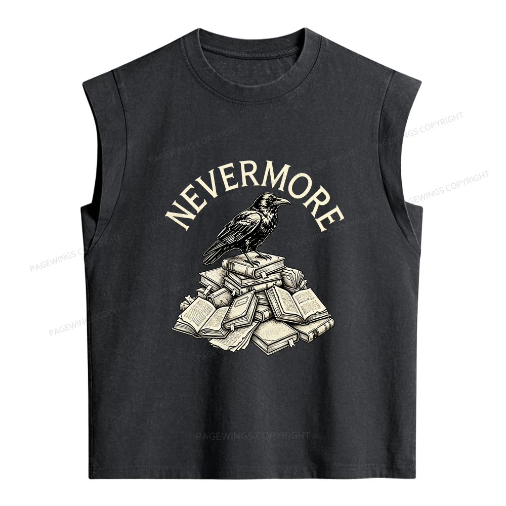 Pagewings Nevermore Women's Washed Tank Top