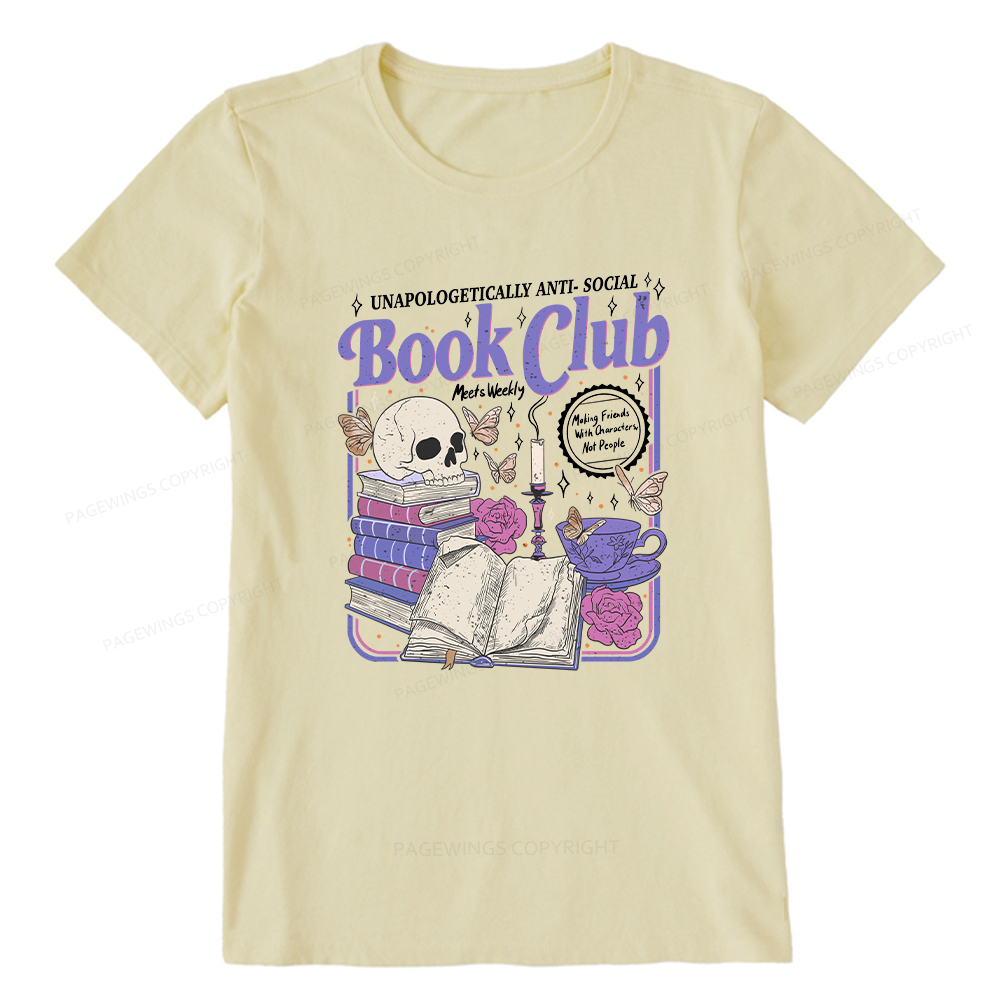 Pagewings Anti Social Book Club Unisex Classic T-shirt