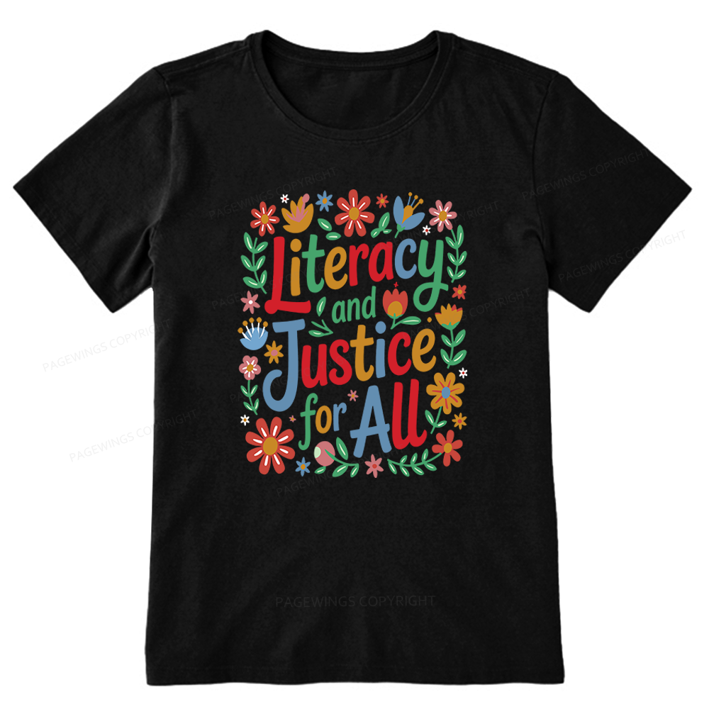 Pagewings Literacy And Justice For All Unisex Classic T-shirt