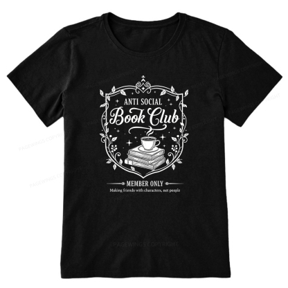 Pagewings Anti Social Book Club Unisex Classic T-shirt