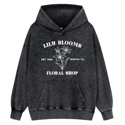 Pagewings Lily Bloom's Floral Unisex Washed Hoodie