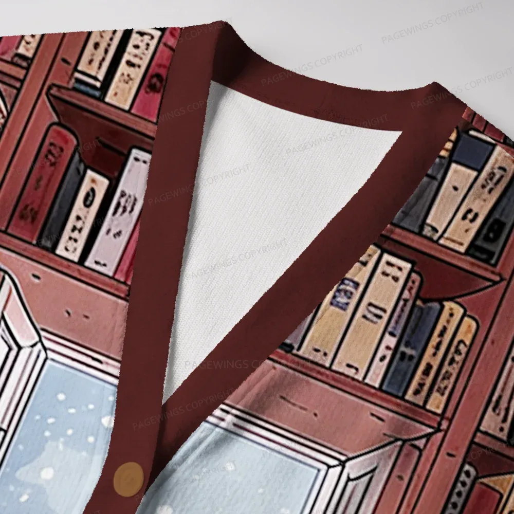 Pagewings Winter Cat Unisex Ugly Cardigan Sweaters