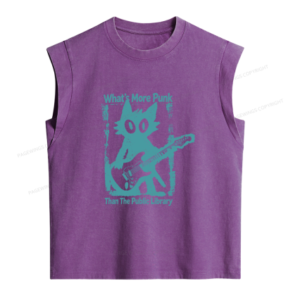 Pagewings What’s More Punk Than The Public Library Women's Washed Tank Top