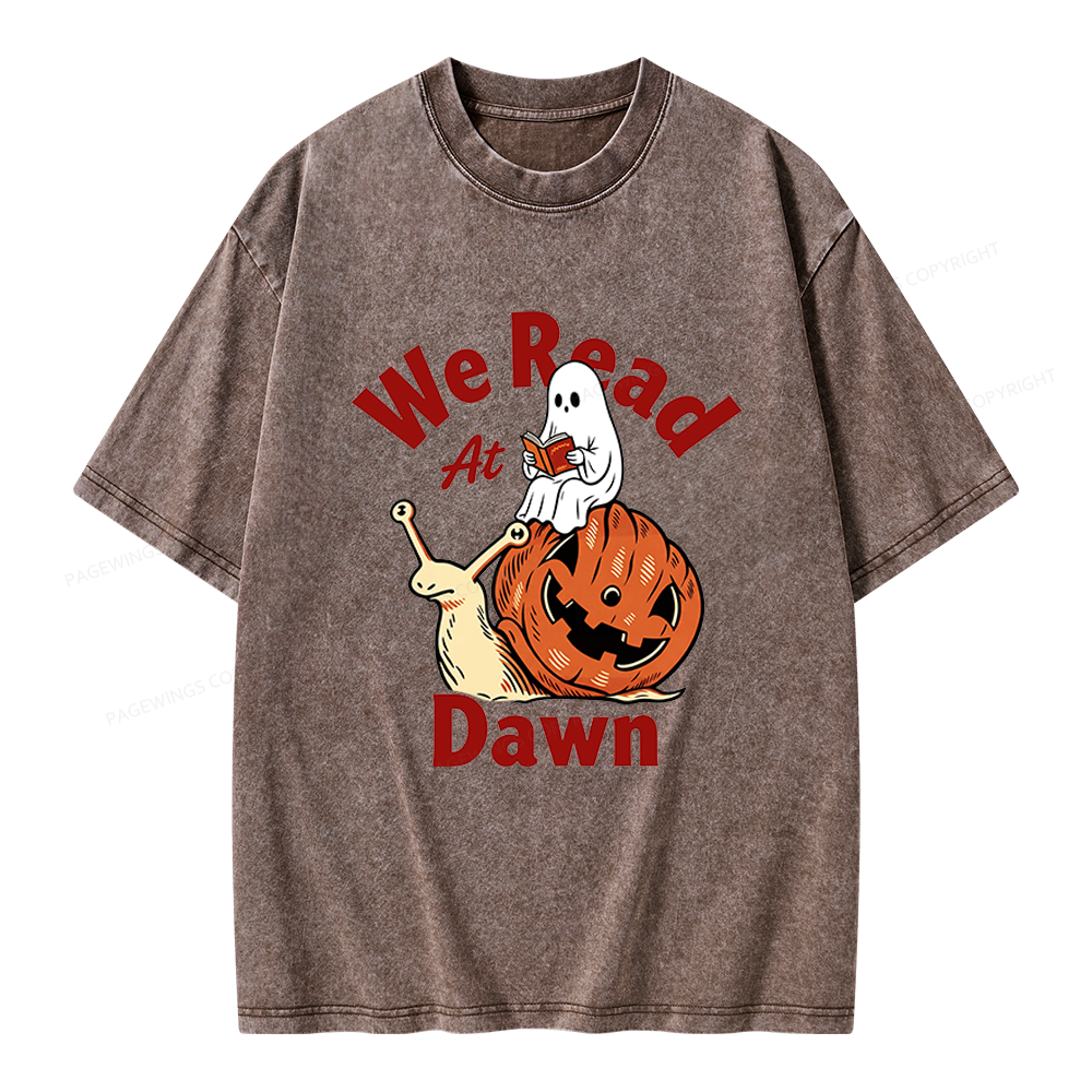 Pagewings We Read at Dawn Unisex Washed T-shirt
