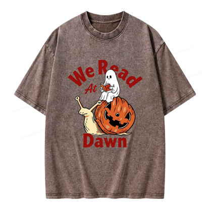 Pagewings We Read at Dawn Unisex Washed T-shirt