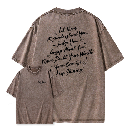 Pagewings Let Them Unisex Washed T-shirt