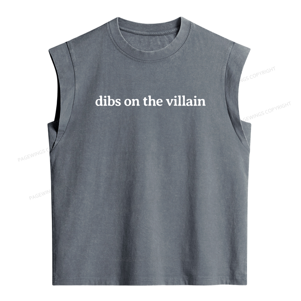 Pagewings Dibs On The Villain Women's Washed Tank Top