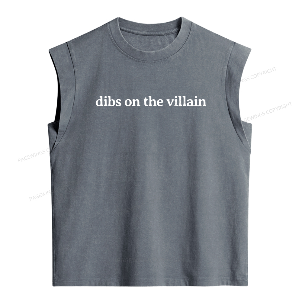 Pagewings Dibs On The Villain Women's Washed Tank Top
