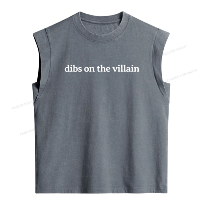 Pagewings Dibs On The Villain Women's Washed Tank Top