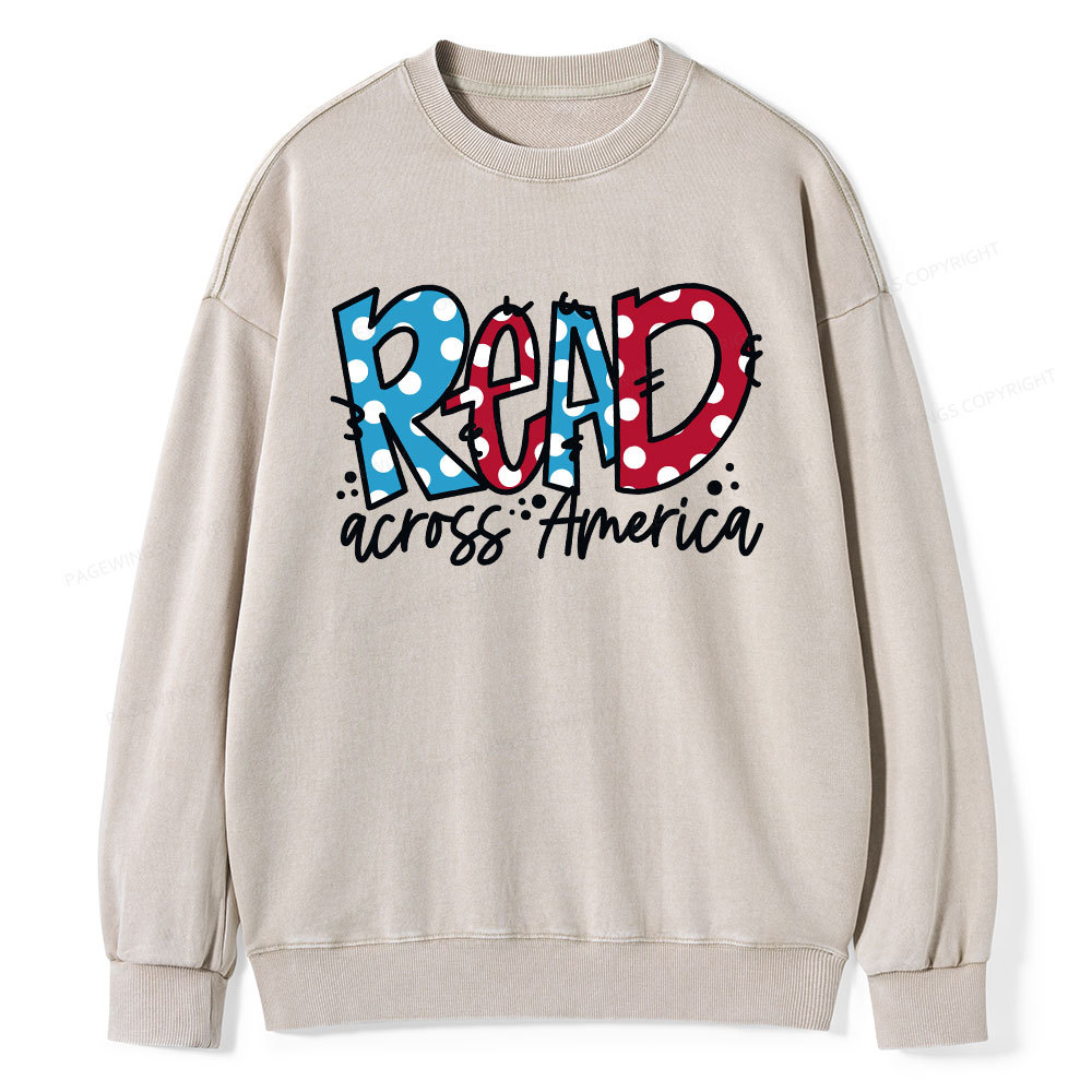 Pagewings Read Across America Unisex Washed Sweatshirt