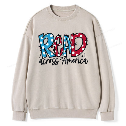 Pagewings Read Across America Unisex Washed Sweatshirt