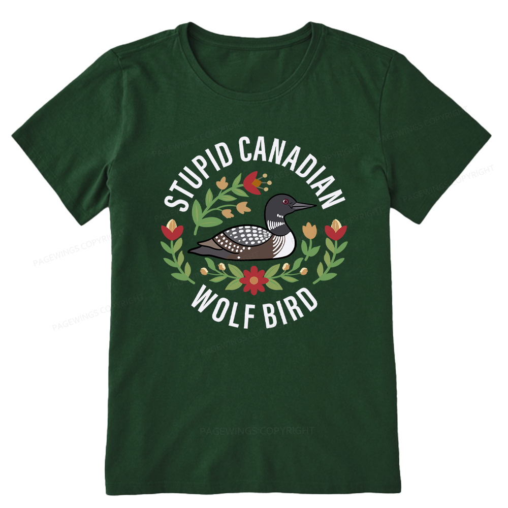 Pagewings Stupid Canadian Wolf Bird Unisex Classic T-shirt