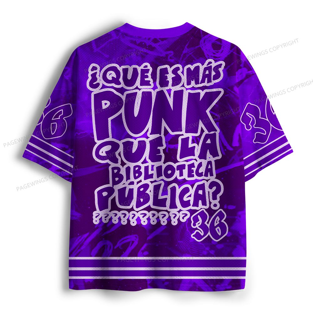 Pagewings What's More Punk Than The Public Library Unisex Mesh Jersey