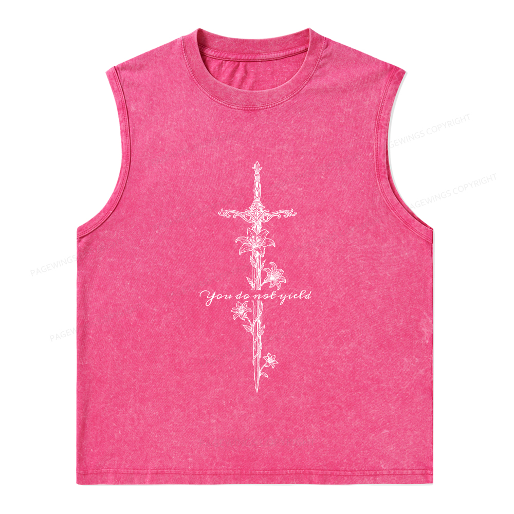Pagewings You do Not Yield Unisex Washed Tank Top