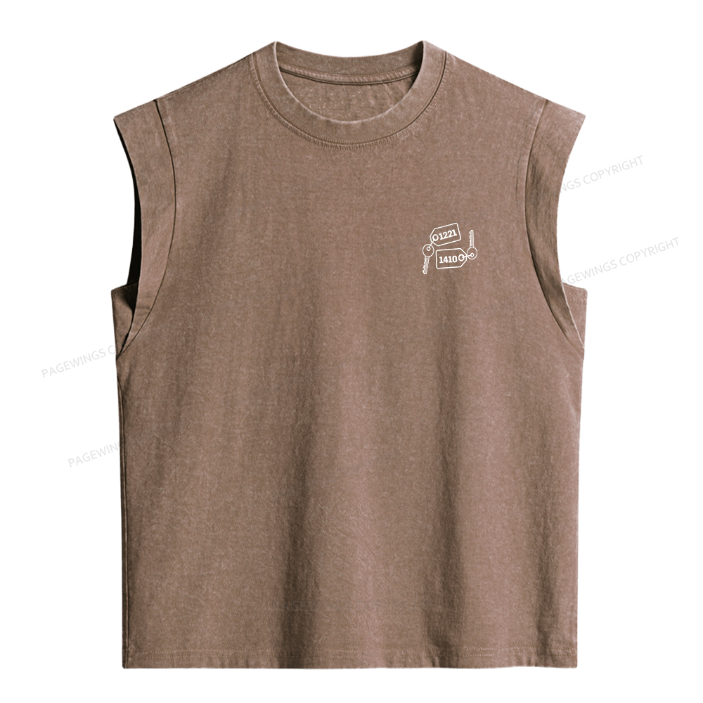 Pagewings Room Numbers Women's Washed Tank Top