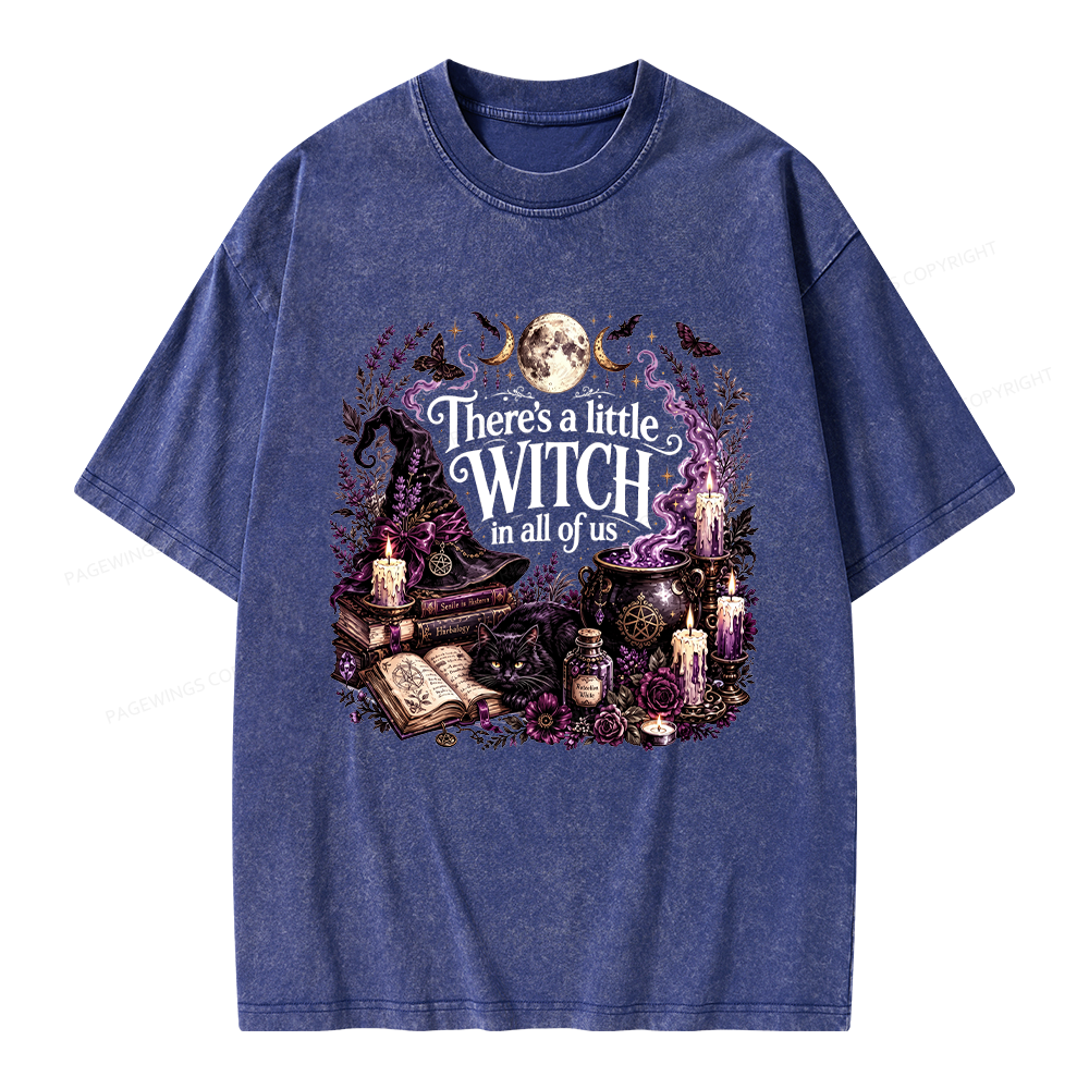 Pagewings Mystical Witchy Unisex Washed T-shirt