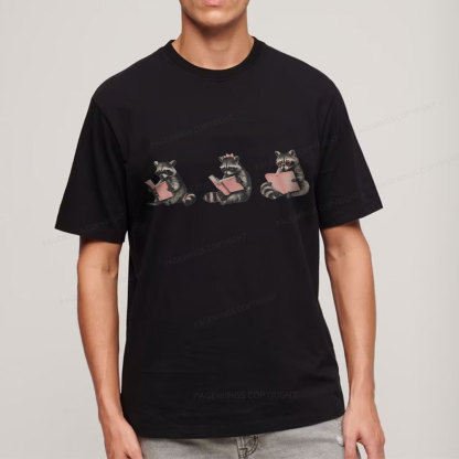 Pagewings Funny Raccoon Bookish Gift Unisex Classic T-shirt