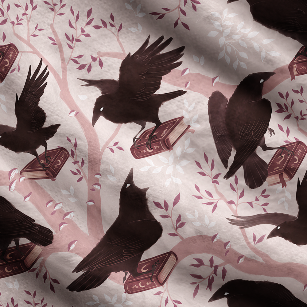 Pagewings Reading Crow Women's Cardigan Sweater