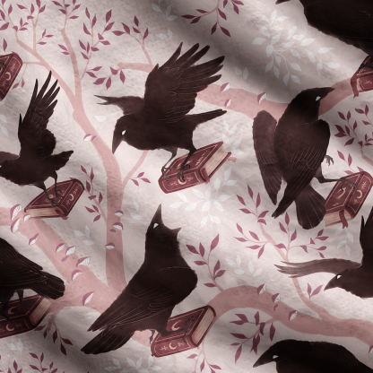 Pagewings Reading Crow Women's Cardigan Sweater
