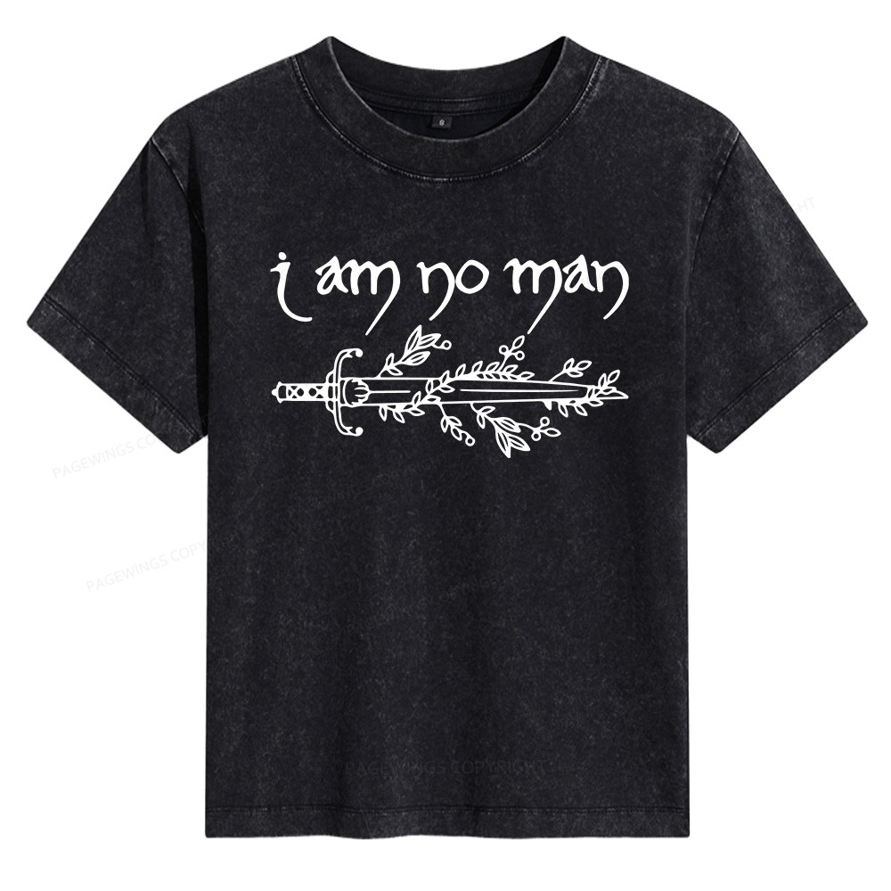 Pagewings I Am No Man Women's Washed T-shirt