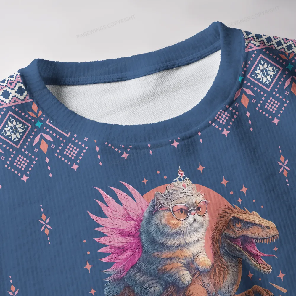 Pagewings God Dammit Donut Unisex Ugly Knit Sweatshirt