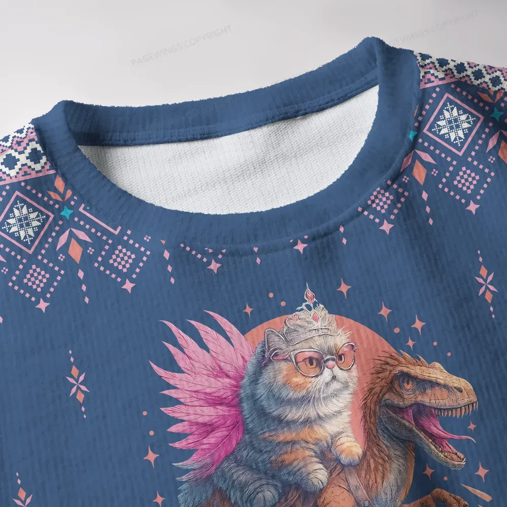 Pagewings God Dammit Donut Unisex Ugly Knit Sweatshirt